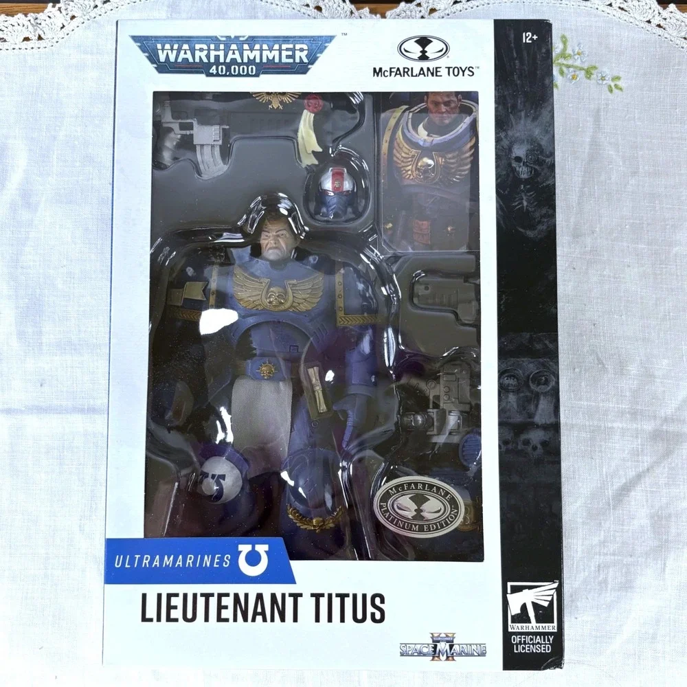 McFarlane Warhammer 40k Space Marine II Lieutenant Titus Platinum Edition 7in